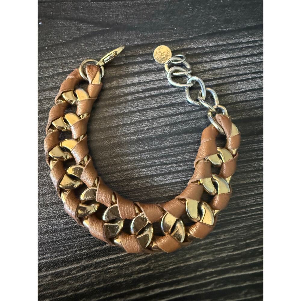 6/$25 SKINNY by Jessica Elliot Chain and Leather Lobster Claw Bracelet